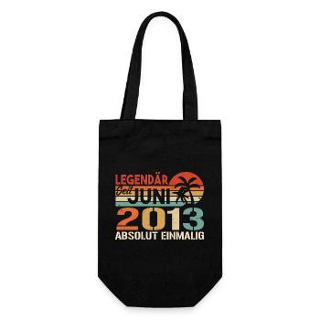 Legendär seit Juni 2013 - Geburtstag 2013 - Geschenkbeutel für Flaschen - Schwarz - Vorne