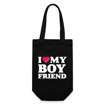 J’aime mon petit ami - Sac à bouteille - noir - Devant