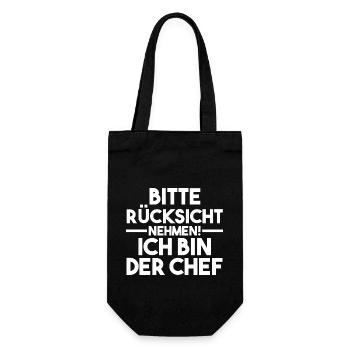 Arbeit Kollegen Büro Teamleiter Führungskraft Chef - Geschenkbeutel für Flaschen - Schwarz - Vorne