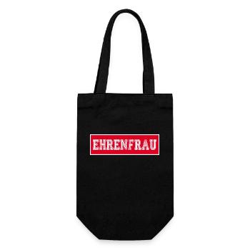 Ehrenfrau - Geschenkbeutel für Flaschen - Schwarz - Vorne