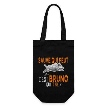Bruno c est bruno qui tire Humour Chasseur - Sac à bouteille - noir - Devant