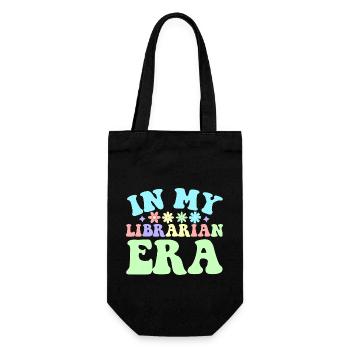 "In my Librarian Era!" Bibliothekar - Geschenkbeutel für Flaschen - Schwarz - Vorne