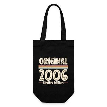 2006 Vintage 18th Birthday - Gift Bag for Bottles - black - Front