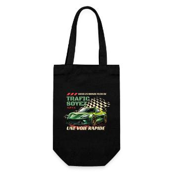 Voie Rapide Verte: Voiture Flamboyante - Sac à bouteille - noir - Devant