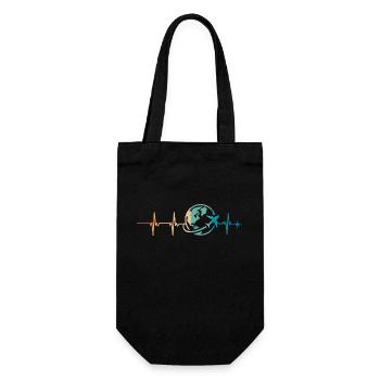 Heartbeat Reisen - Geschenkbeutel für Flaschen - Schwarz - Vorne