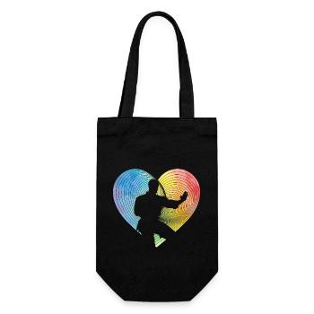Wing Chun - Gift Bag for Bottles - black - Front