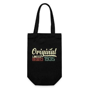 Né en 1935 Vintage Anniversaire Rétro 1935 Cadeau - Sac à bouteille - noir - Devant