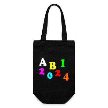 Abi 2024 - Geschenkbeutel für Flaschen - Schwarz - Vorne