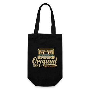 Original 1951 Vintage - 1951 Birthday Gift - Gift Bag for Bottles - black - Front