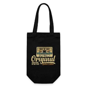 Original 2015 Vintage - 2015 Birthday Gift - Gift Bag for Bottles - black - Front