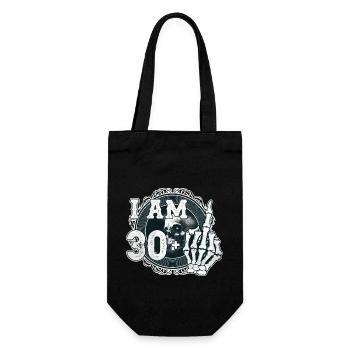 I'm 30 plus 1 middle finger Skull funny 31st - Gift Bag for Bottles - black - Front