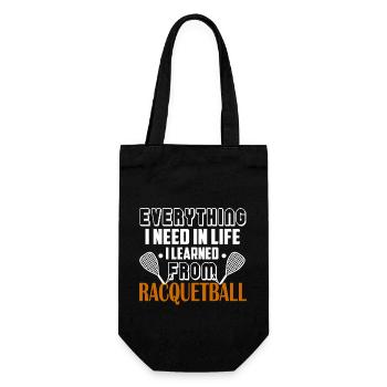 Racquetball I Learned From Racquetball - Gift Bag for Bottles - black - Front