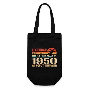 Legendary since March 1950 - absolutely unique - Gift Bag for Bottles - black - Front