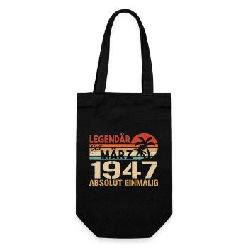 Legendary since March 1947 - absolutely unique - Gift Bag for Bottles - black - Front