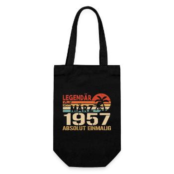 Legendary since March 1957 - absolutely unique - Gift Bag for Bottles - black - Front