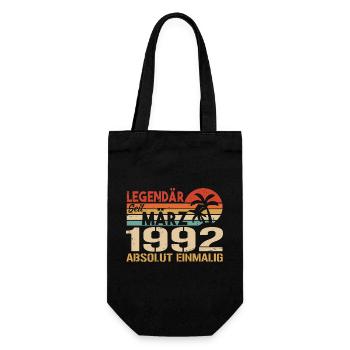 Legendary since March 1992 - absolutely unique - Gift Bag for Bottles - black - Front