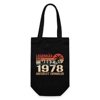 Legendary since March 1978 - absolutely unique - Gift Bag for Bottles - black - Front