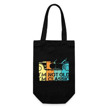 lustige Sprüche Alter Klassiker Auto Oldtimer Logo - Geschenkbeutel für Flaschen - Schwarz - Vorne