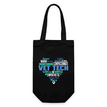 Vet Tech Veterinary Veterinary Technician - Gift Bag for Bottles - black - Front