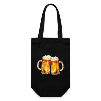 Beer Mugs Beer Mugs Beer Glasses Beer Drinking Alcohol - Gift Bag for Bottles - black - Front