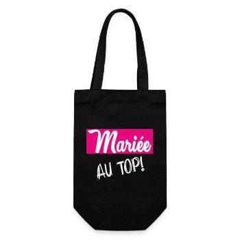 HOCHZEIT - Geschenkbeutel für Flaschen - Schwarz - Vorne