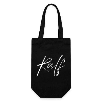 Ralf Name T-Shirt Geschenk Für Männer - Geschenkbeutel für Flaschen - Schwarz - Vorne