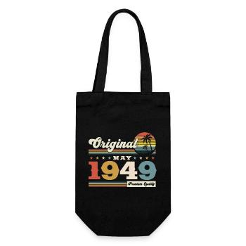 Original 1949 Jahrgang 1949 75. Geburtstag 1949 - Geschenkbeutel für Flaschen - Schwarz - Vorne