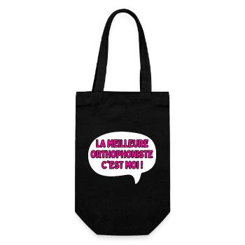 Gift idea for a Speech Therapist - Gift Bag for Bottles - black - Front