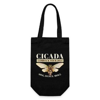Cicada Brood Swarm Cicada Comeback Tour 2024 - Gift Bag for Bottles - black - Front
