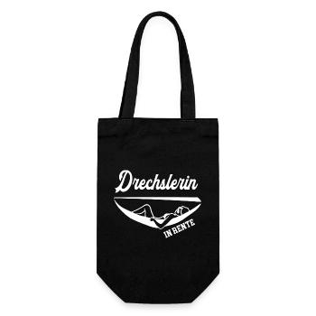 Drechslerin Rente Rentnerin Drechsler Ruhestand - Geschenkbeutel für Flaschen - Schwarz - Vorne