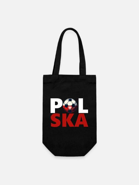 Polnischer Fußball - Geschenkbeutel für Flaschen - Schwarz