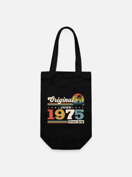 Original Juin 1975 Millésime 1975 Anniversaire 1975 - Sac à bouteille - noir