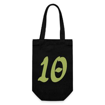 10 - Geschenkbeutel für Flaschen - Schwarz - Vorne