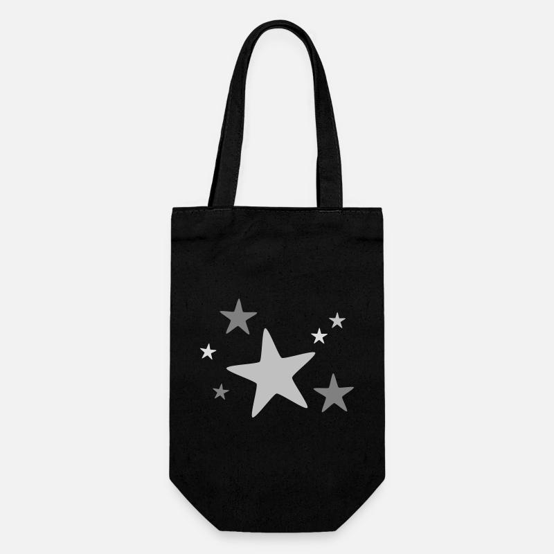 Groupe d’étoiles multicolore - Sac à bouteille - noir