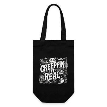 Creepin' It Real - Dark Spooky Halloween - Gift Bag for Bottles - black - Front