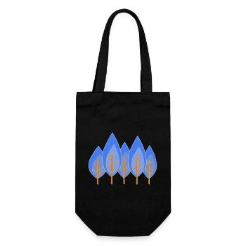 Trees - Gift Bag for Bottles - black - Front