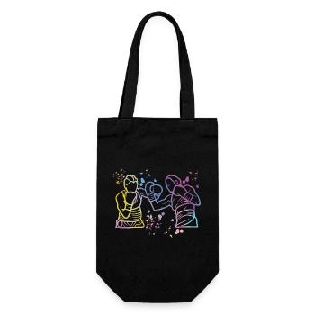 Boxen Kämpfer Kinder Boxen Match Boxer - Geschenkbeutel für Flaschen - Schwarz - Vorne