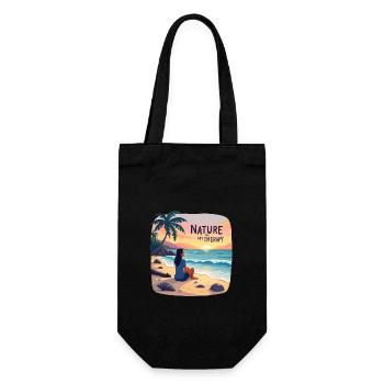 La nature est ma thérapie - Vacances à la mer - Sac à bouteille - noir - Devant