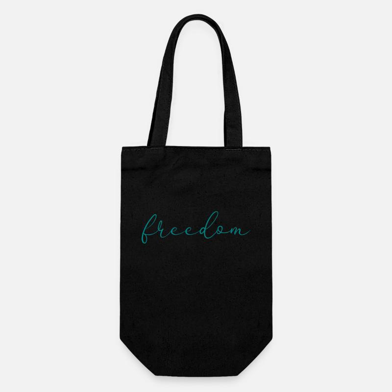 Freiheit - Geschenkbeutel für Flaschen - Schwarz