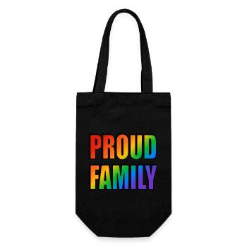 Famille fière - Sac à bouteille - noir - Devant