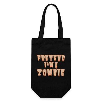 Pretend I’m a Zombie – Easy Halloween-Kostüm - Geschenkbeutel für Flaschen - Schwarz - Vorne