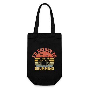 Je préfère être batteur de tambour - Sac à bouteille - noir - Devant