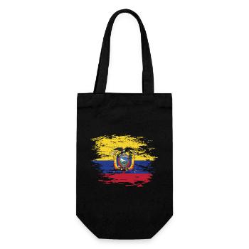Ecuador flag used - Gift Bag for Bottles - black - Front