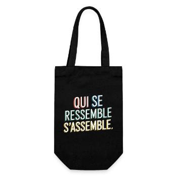 Qui se ressemble s'assemble - Sac à bouteille - noir - Devant
