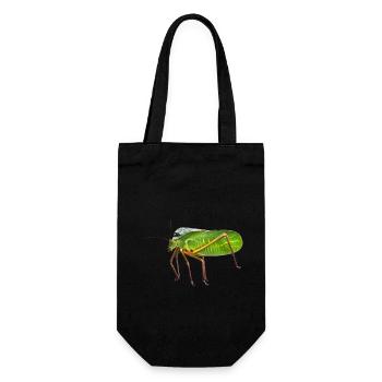 my Giant Hooded Katydid. nature pic, no graphics - Gift Bag for Bottles - black - Front