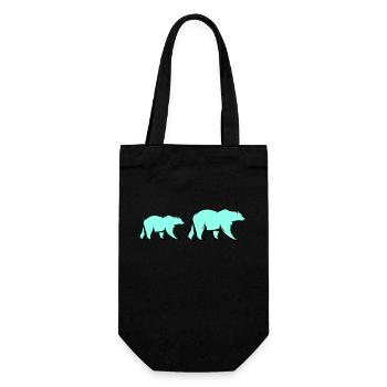 Polar bears - Gift Bag for Bottles - black - Front