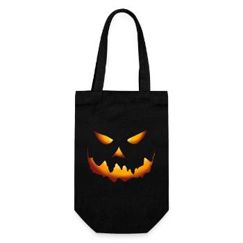 Pumpkin Halloween Grin - Gift Bag for Bottles - black - Front