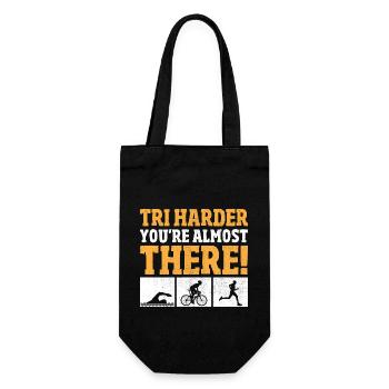 Tri Harder You're Almost There Triathlete Triathlo - Gift Bag for Bottles - black - Front