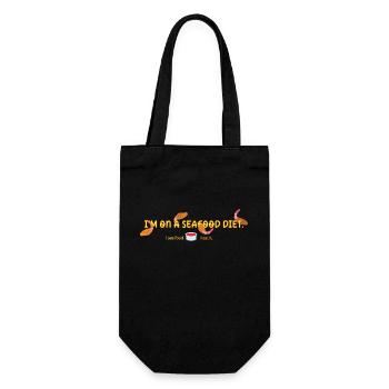 I m on a seafood diet I see food and I eat it - Gift Bag for Bottles - black - Front