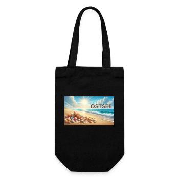 Ostsee - Geschenkbeutel für Flaschen - Schwarz - Vorne